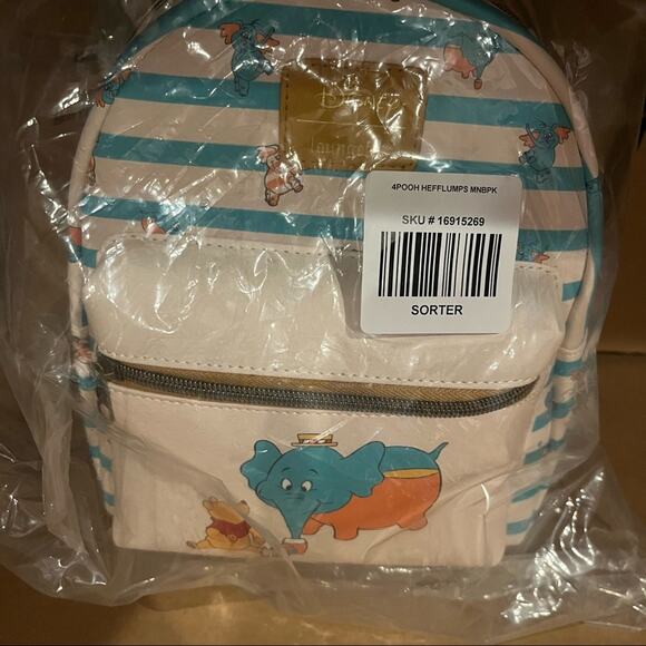 Loungefly Disney Winnie The Pooh Heffalump Stripe Mini Backpack - Picture 8 of 15